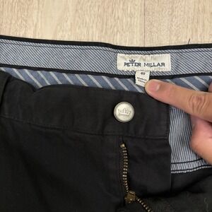 Peter Millar Pants Mens 40x31 Black Chino Khaki Signature Sateen Five Pocket